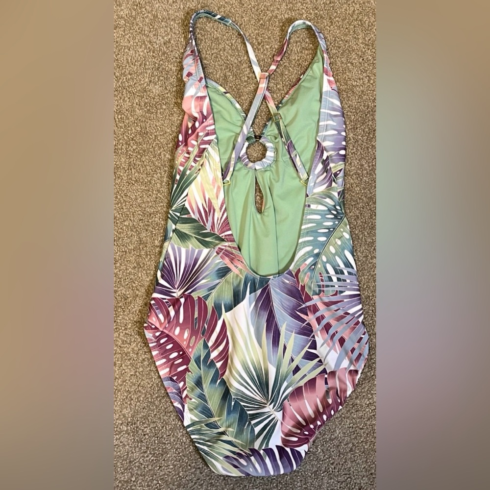 Bleu Rod Beattie Monstera Leaf One Piece Swimsuit size 12 - Picture 11 of 16
